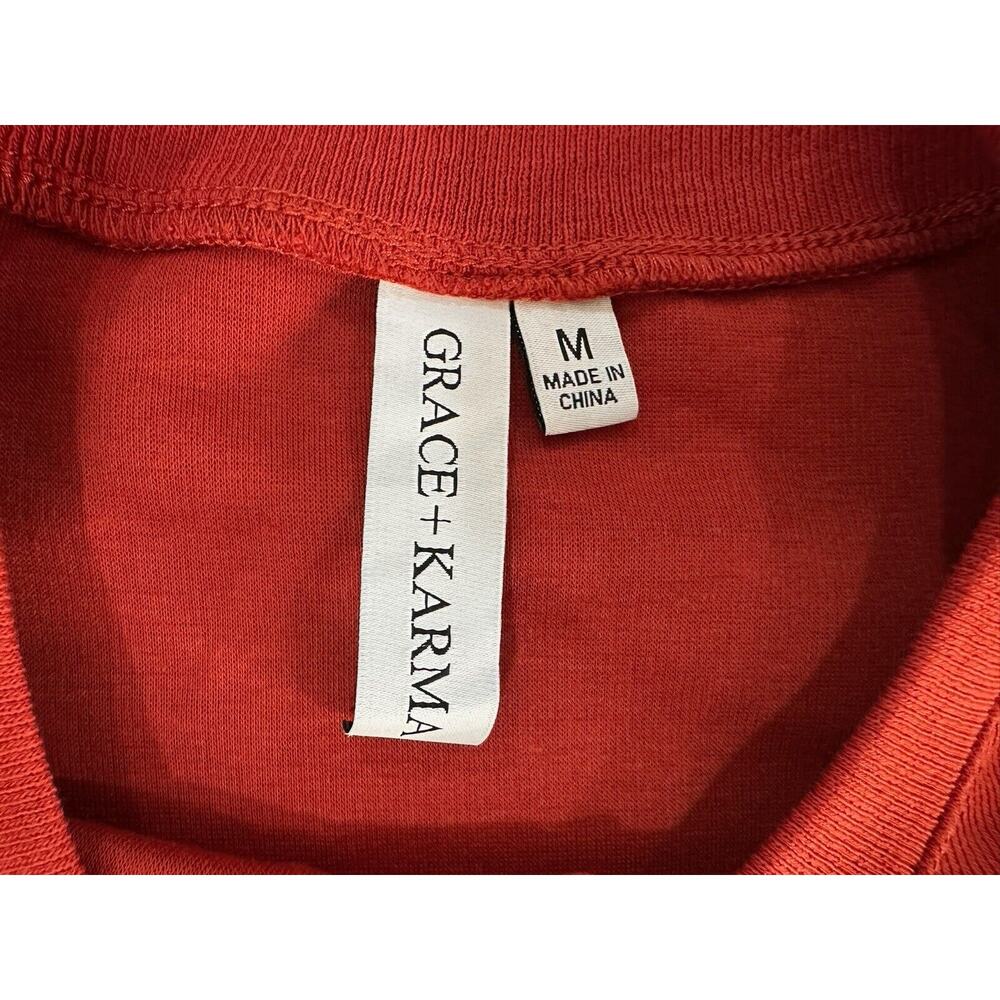 Grace & Karma Women’s Burnt Orange Twisted Front Blouse Size M - Picture 2 of 7